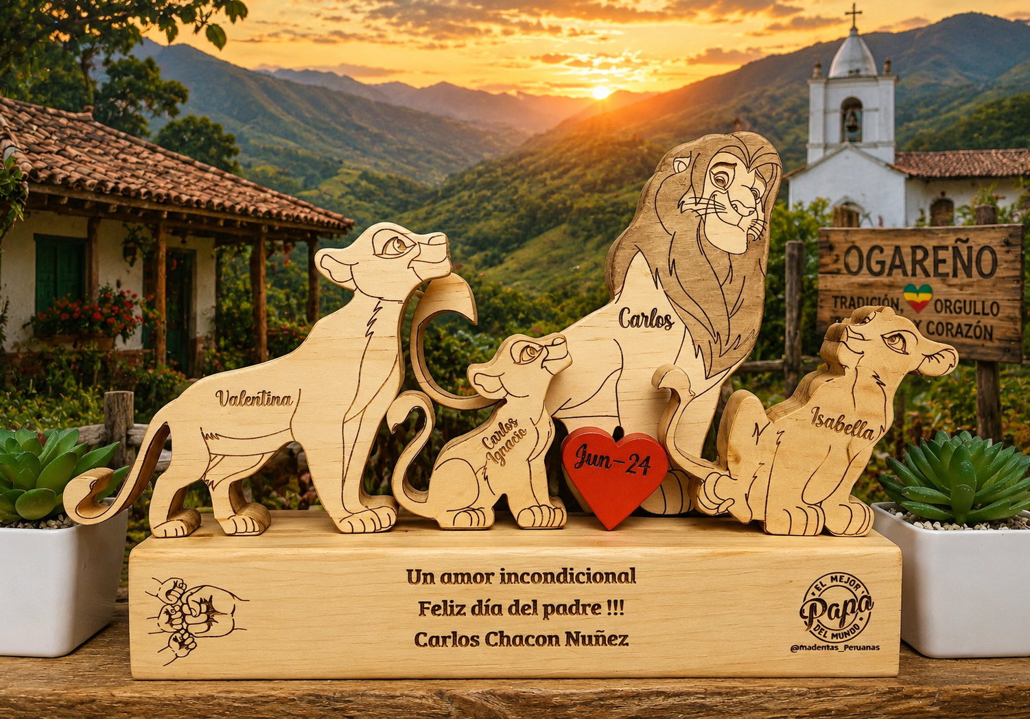 Leon con chachorros - 4 integrantes