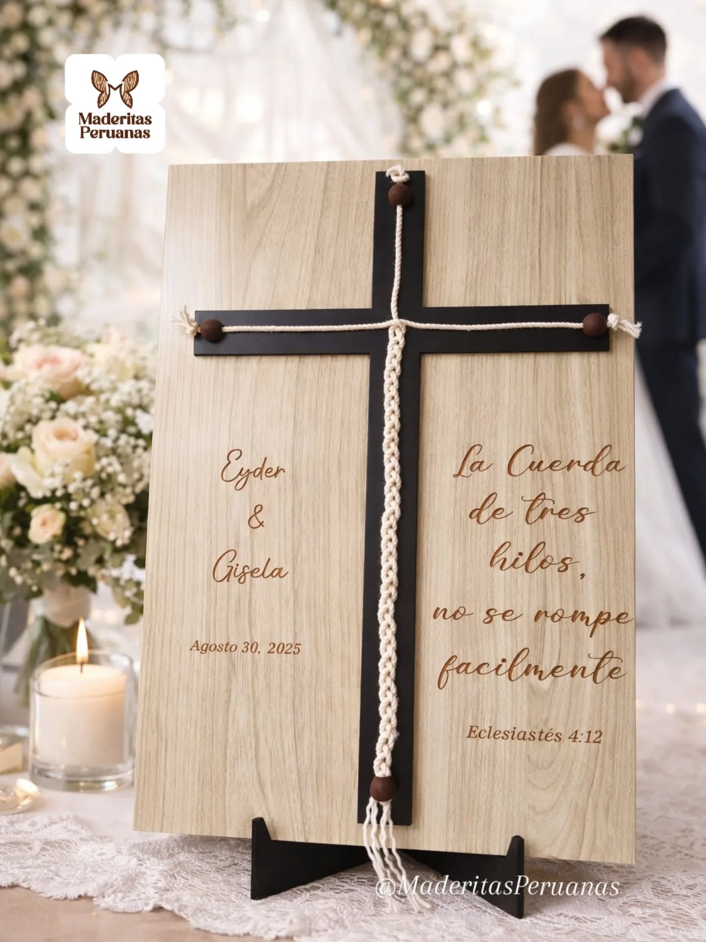 Cuerda de tres hilos - Cuadro para boda.